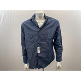 Calvin Klein Men's Slim Fit Dress Shirt Size 16.5 Blue Patterned Long Sleeve Cotton NEW