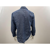 Calvin Klein Men's Slim Fit Dress Shirt Size 16.5 Blue Patterned Long Sleeve Cotton NEW