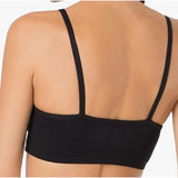 Fruit of the Loom Womens Spaghetti Strap Cotton Sports Bra 9036 black