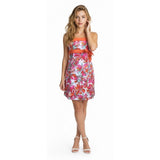 Jessica Women's Summer Strapless Orange Belted Floral Dress Size 12