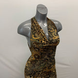 Pepper Women's Bodycon Dress Medium Poly Spandex Brown Green