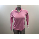 Women's Pink Athletic Long Sleeve Sweatshirt Size Medium Polyester