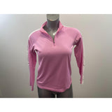 Women's Pink Athletic Long Sleeve Sweatshirt Size Medium Polyester