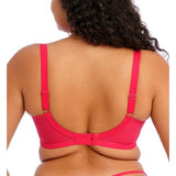 Elomi Sachi EL 4353REI Strappy Underwire Plunge Bra Red Confetti 34J NWT