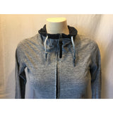 BENCH Women's Full Zip Long Sleeve Gray Spell Out Jacket Size XS