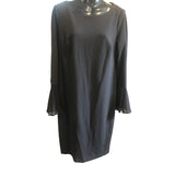 Calvin Klein Women's 14 Mid Length Dress Long Sleeve Polyester Black