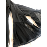 Calvin Klein Women's 14 Mid Length Dress Long Sleeve Polyester Black