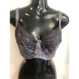 Wonderbra Plus Full Support Underwire Bra Charcoal with Black Lace Style W1916.