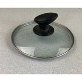 7" Glass Universal Cooking Pot Lid With Cool Touch Handle And Stainless Rim USED