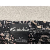Seduction Women's Black Patterned Design Strapless Summer Dress Size Small Cotton