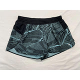 Champion Women's Alethic Black with blue pattern lining Shorts Size Large Polyester