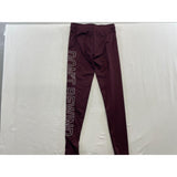 Women's Move Forward Burgundy Jogging Tights with Drawstring Size XS Polyester