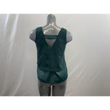 Banana Republic Women's Dark Green Tank Top Business Causal Shirt Long Length Size Small Polyester