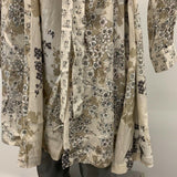 French Connection Floral Dress Women's Size 6 Beige Long Sleeve Shirt Dre