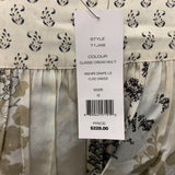French Connection Floral Dress Women's Size 6 Beige Long Sleeve Shirt Dre