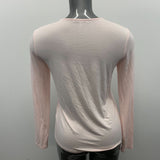 Alfred Sung Top Women's Medium Pink Long Sleeve V Neck Viscose/Spandex