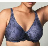 WonderBra Molded Print 2 Ply Seamless Underwire Bra 7416  Jet/Black