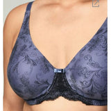WonderBra Molded Print 2 Ply Seamless Underwire Bra 7416  Jet/Black