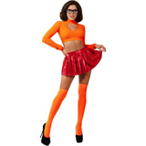 Sexy Brainy Babe Costume for Women, Orange/Red, XLarge NEW