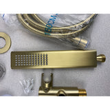 Backnets Solid Brass Handheld High Pressure Brushed Gold Shower Wand