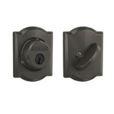 Schlage B60N-CAM Single Cylinder Keyed Entry Deadbolt Decorative Camelot Rose