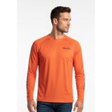 Bimini Bay Outfitters Fishing Shirt Long Sleeve Graphic Orange Men's Medium Polyester