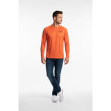 Bimini Bay Outfitters Fishing Shirt Long Sleeve Graphic Orange Men's Medium Polyester