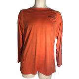 Bimini Bay Outfitters Fishing Shirt Long Sleeve Graphic Orange Men's Medium Polyester