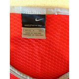Nike Sphere Dry Women's Small 4-6 Red Gray Textured Crew Neck Short Sleeve