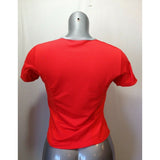 Nike Sphere Dry Women's Small 4-6 Red Gray Textured Crew Neck Short Sleeve