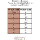 Elomi Namrah EL301336JET Womens Plunge Bra 38H US 38FF UK NWT
