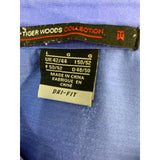 Tiger Woods Nike Dri-Fit Golf Shirt Men's Medium Blue Polyester Short Sleeve