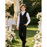 A&J DESIGN Boys Suit 3 Piece with Blazer, Dress Vest and Pants 16 Years NWOT