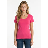 Starter Women's Pink Fitted Short Sleeve Crew Neck Fitness Top Tee Size XS