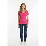 Starter Women's Pink Fitted Short Sleeve Crew Neck Fitness Top Tee Size XS