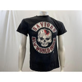 Walking Dead Men's Medium T Shirt Saviors New World Order Black Graphic Cotton Tee