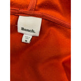 BENCH Men's Full Zip Hoodie Size Medium Orange Gray Patterned Long Sleeve Polyes
