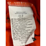 BENCH Men's Full Zip Hoodie Size Medium Orange Gray Patterned Long Sleeve Polyes