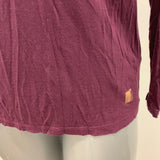 Calvin Klein T shirt Women's Small Cold Shoulder Burgundy Viscose