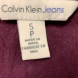 Calvin Klein T shirt Women's Small Cold Shoulder Burgundy Viscose