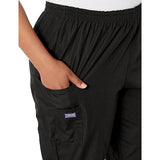 Cherokee 4200T Women's Size Large Elastic Waist Cargo Scrubs Pant Black NWT