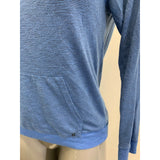 Hurley Hooded Shirt men's Size Medium Blue Black Striped Long Sleeve Hooded Pull