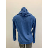 Hurley Hooded Shirt men's Size Medium Blue Black Striped Long Sleeve Hooded Pull
