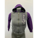 Hurley Jacket Girls Medium (7/8) Gray Purple Long Sleeve Full Zip Hoodie