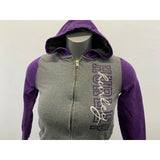 Hurley Jacket Girls Medium (7/8) Gray Purple Long Sleeve Full Zip Hoodie