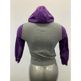 Hurley Jacket Girls Medium (7/8) Gray Purple Long Sleeve Full Zip Hoodie
