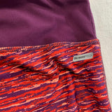 Athletic Works Dri More Cropped Leggings Women's Size Medium Polyester Blend Red Maroon Patterned