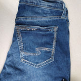 Silver Jeans Co. Womens Suki Straight Blue Jeans Size 30 Straight Mid Rise