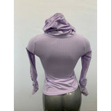 Diadora Girls Size Small Polyester/Spandex Light Purple Long Sleeve Hooded Shirt