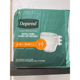 Depend Protection with Tabs  Maximum Absorbency  Small/Medium  20 Pack